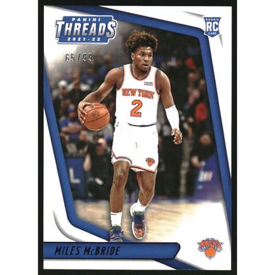 2021-22 Panini Chronicles Blue #84 Miles McBride/Threads