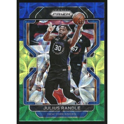 2021-22 Panini Prizm Prizms Choice Blue Yellow and Green #85 Julius Randle