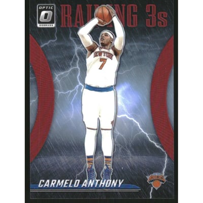 2023-24 Donruss Optic Raining 3s Red #13 Carmelo Anthony