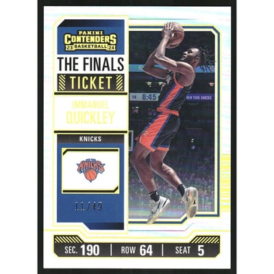 2023-24 Panini Contenders The Finals Ticket #73 Immanuel Quickley