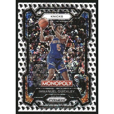 2023-24 Panini Prizm Monopoly Monopoly Man Black and White #60 Immanuel Quickley