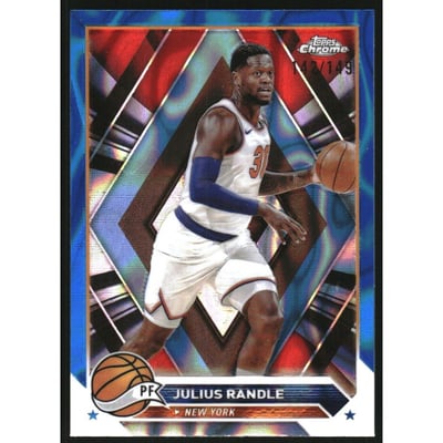 2023-24 Topps Chrome Blue Lava Refractors #129 Julius Randle
