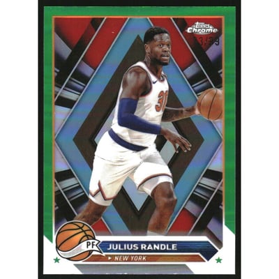 2023-24 Topps Chrome Green Refractors #129 Julius Randle