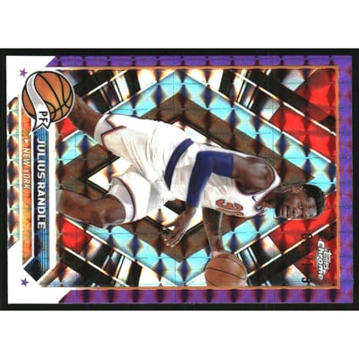 2023-24 Topps Chrome Purple Geometric Refractors #129 Julius Randle