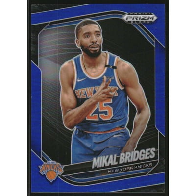 2024-25 Panini Prizm Black Prizms Blue #158 Mikal Bridges
