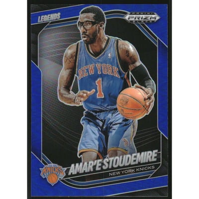 2024-25 Panini Prizm Black Prizms Blue #298 Amar'e Stoudemire LGD