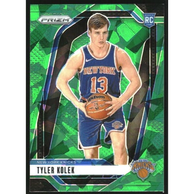 2024-25 Panini Prizm Prizms Green Ice #225 Tyler Kolek