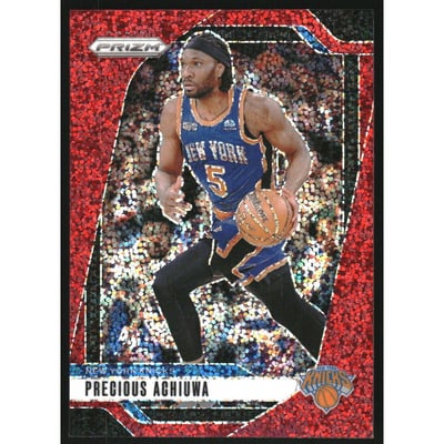 2024-25 Panini Prizm Prizms Red Sparkle #42 Precious Achiuwa