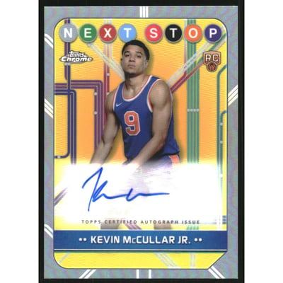 2024-25 Topps Chrome Next Stop Signatures Refractors #NSSKM Kevin McCullar Jr.