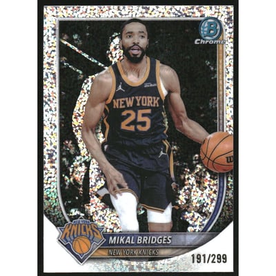 2025-26 Bowman Chrome Speckle Refractors #BCV152 Mikal Bridges
