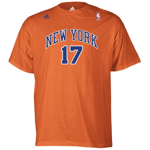adidas Jeremy Lin New York Knicks Name & Number T-Shirt - Orange
