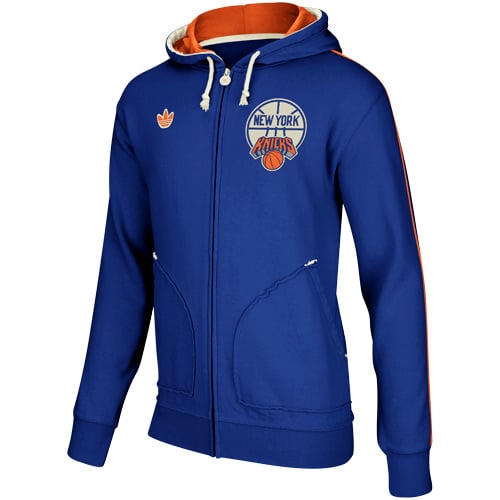 アメリカ古着NBA KNICKSニックス アーチロゴ刺繍ジップアップパーカー