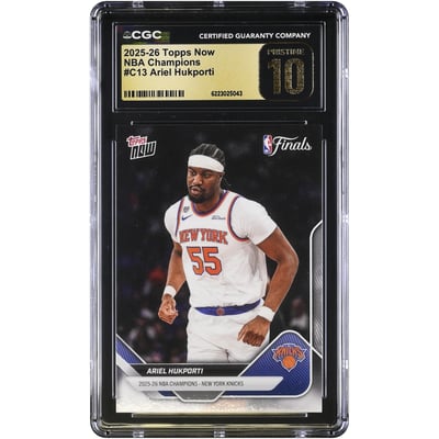 Ariel Hukporti New York Knicks 2025-26 Topps Now 25-26 NBA Champions #C13 CGC Authenticated PRISTINE 10 Card