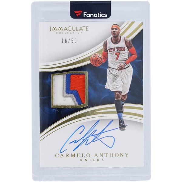 Carmelo Anthony New York Knicks Autographed 2015-16 Panini 
