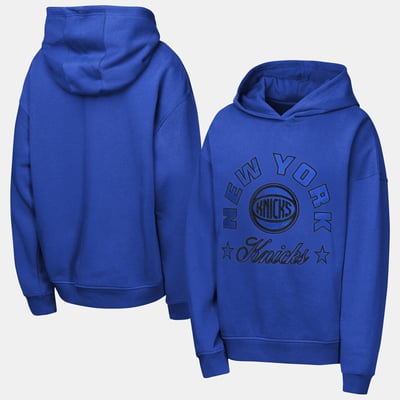  New York Knicks Outerstuff Girls Youth Oversized Advanced Step Hoodie - Blue