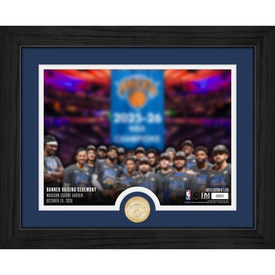 New York Knicks Highland Mint Limited Edition 2026 NBA Champions Banner Raising Ceremony 13" x 16" Bronze Coin Photo Mint