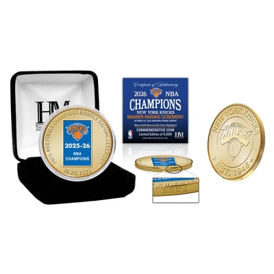 New York Knicks Highland Mint Limited Edition 2026 NBA Champions Banner Raising Ceremony Bronze Coin
