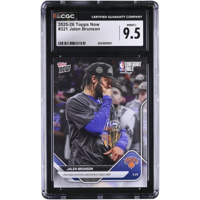 Jalen Brunson New York Knicks 2025-26 Topps Now 2026 NBA Eastern Conference Finals MVP #321 CGC Authenticated MINT+ 9.5 Card 