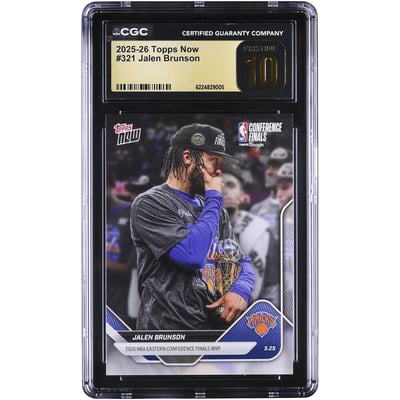 Jalen Brunson New York Knicks 2025-26 Topps Now 2026 NBA Eastern Conference Finals MVP #321 CGC Authenticated PRISTINE 10 Card 