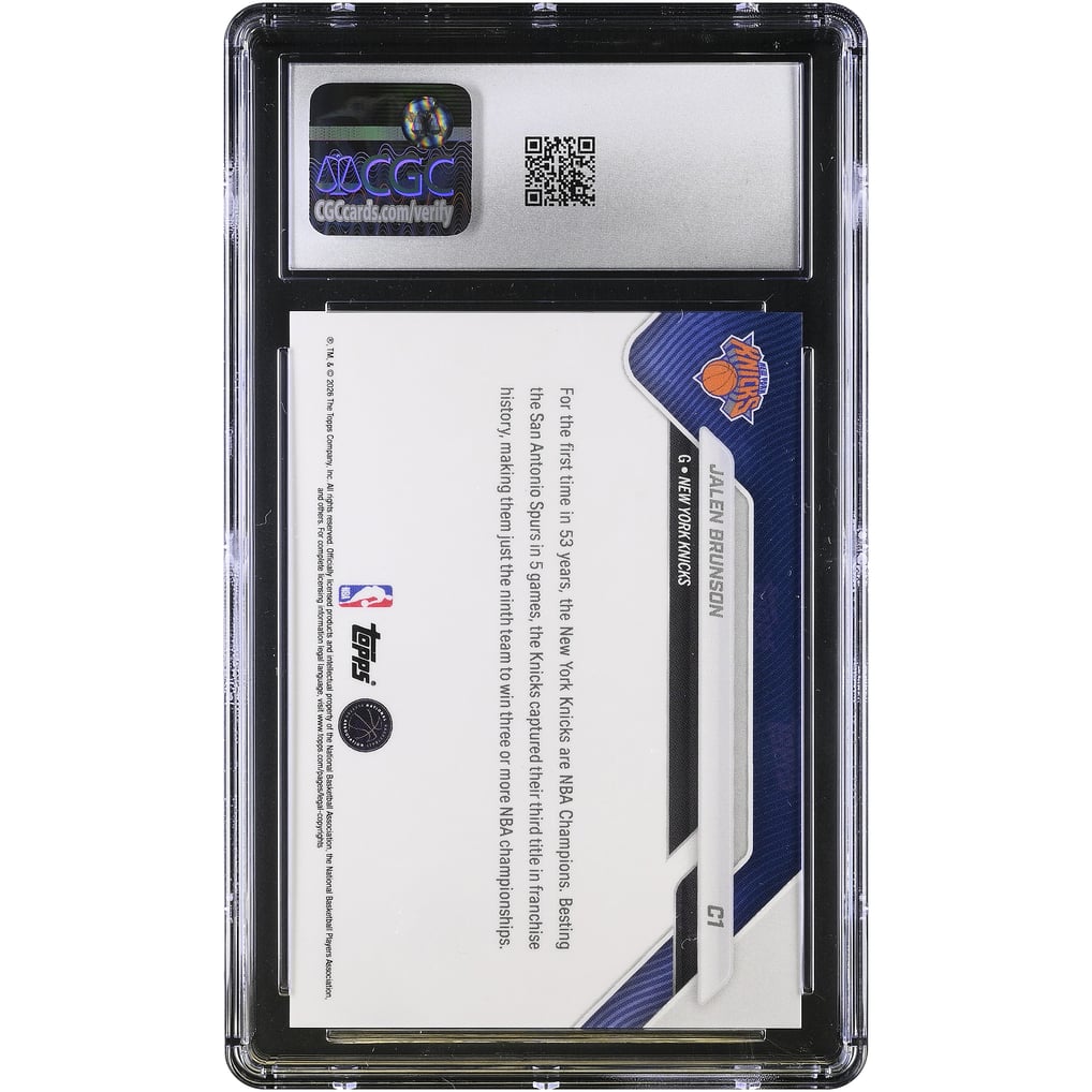 Jalen Brunson New York Knicks 2025-26 Topps Now 25-26 NBA Champions #C1 ...