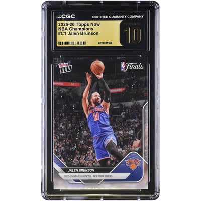 Jalen Brunson New York Knicks 2025-26 Topps Now 25-26 NBA Champions #C1 CGC Authenticated PRISTINE 10 Card