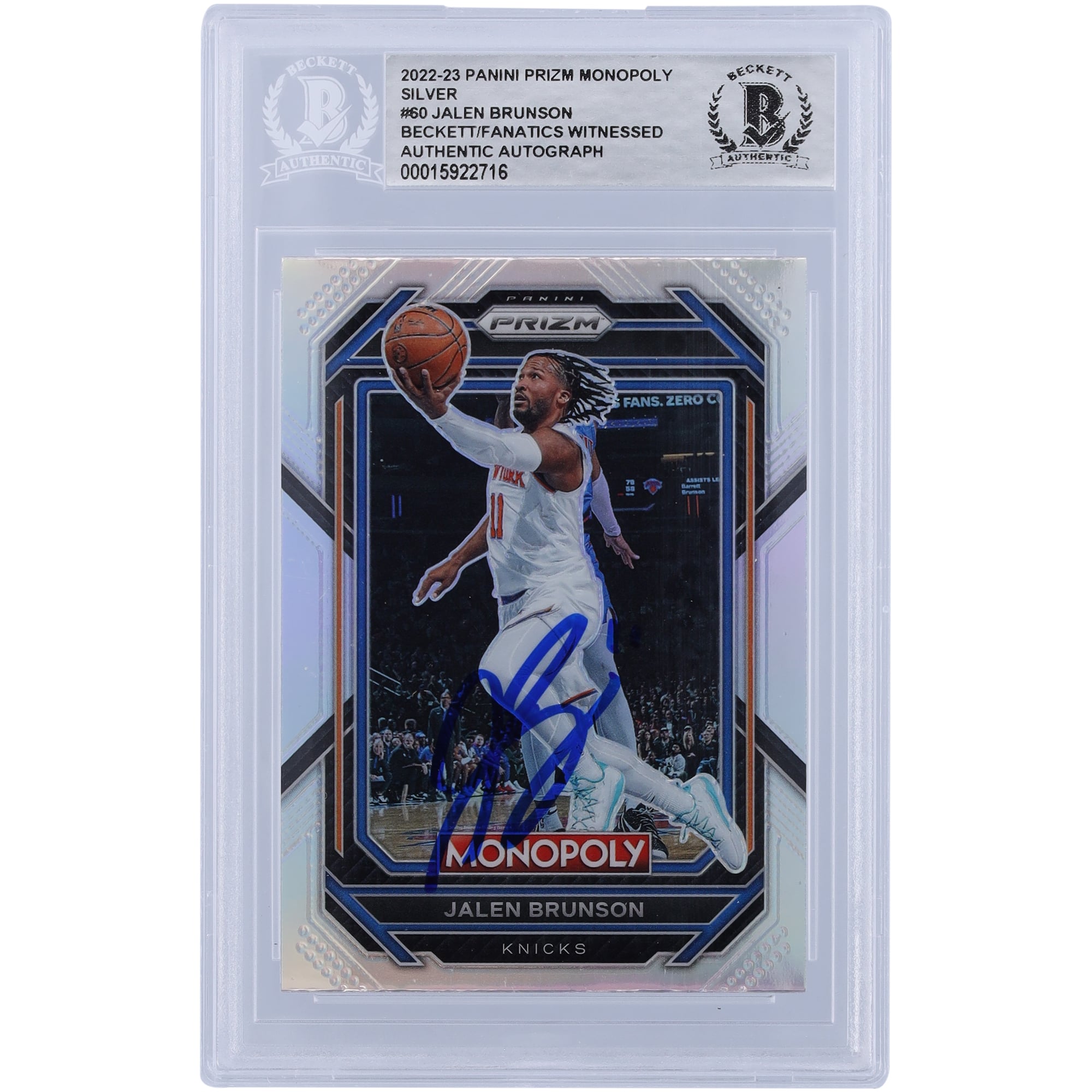 Jalen Brunson New York Knicks Autographed 2022-23 Panini Prizm 