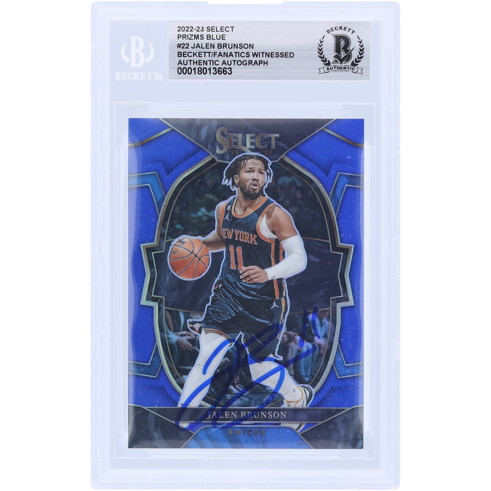 Jalen Brunson New York Knicks Autographed 2022-23 Panini Select 