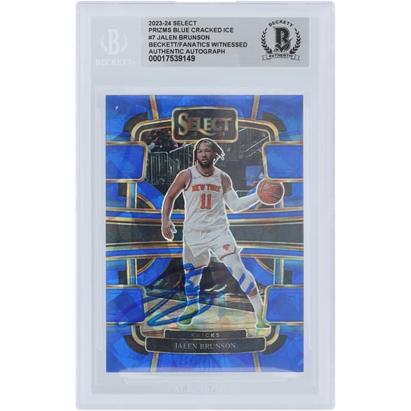 Jalen Brunson New York Knicks Autographed 2023-24 Panini Select 