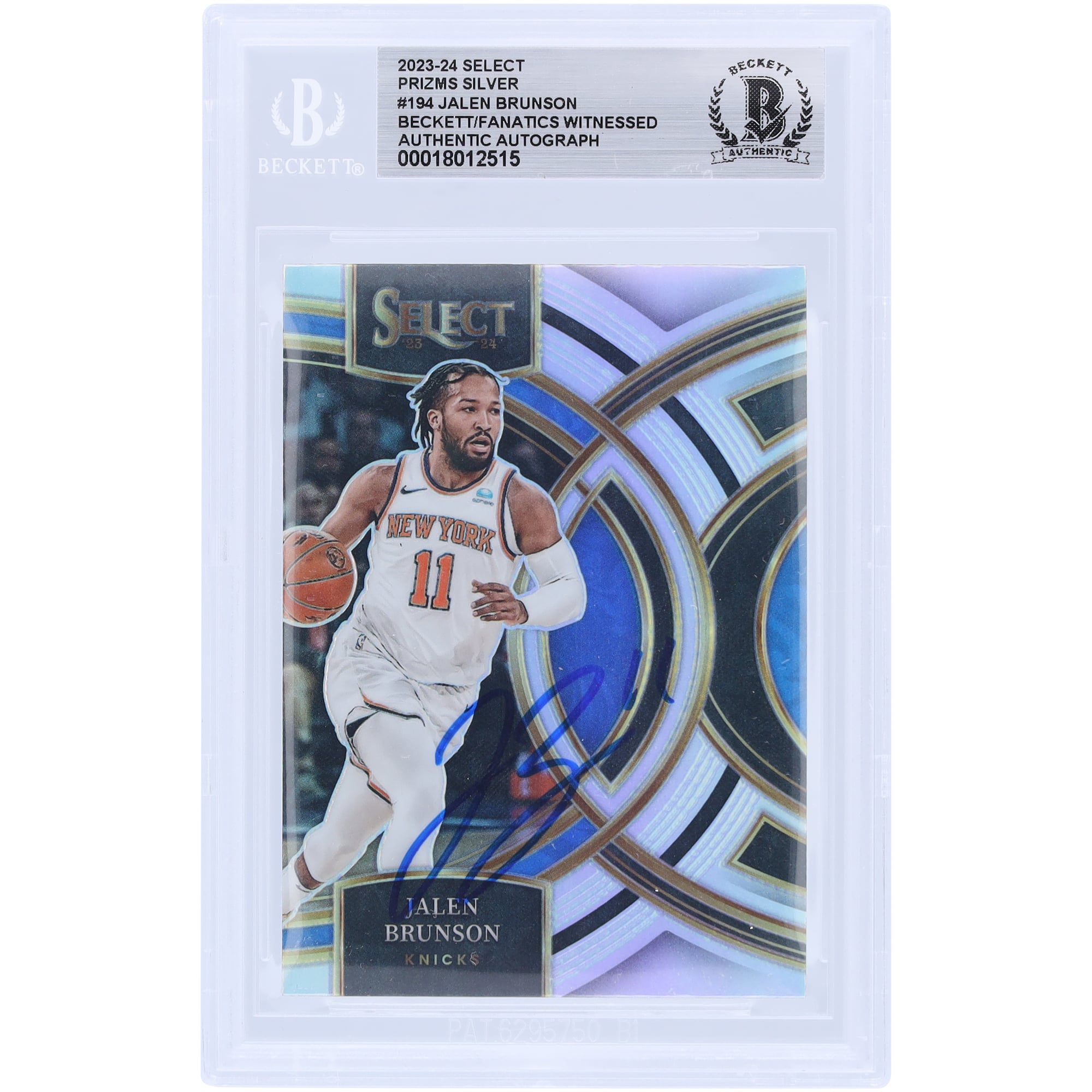 Jalen Brunson New York Knicks Autographed 2023-24 Panini Select 