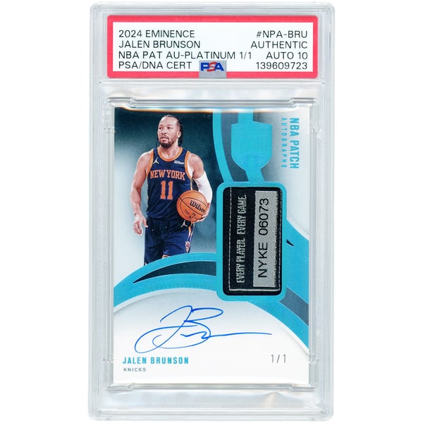 Jalen Brunson New York Knicks Autographed 2024-25 Panini Eminence 