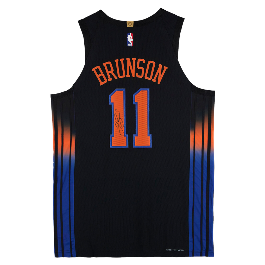 Jalen Brunson New York Knicks Autographed Fanatics Authentic Black ...