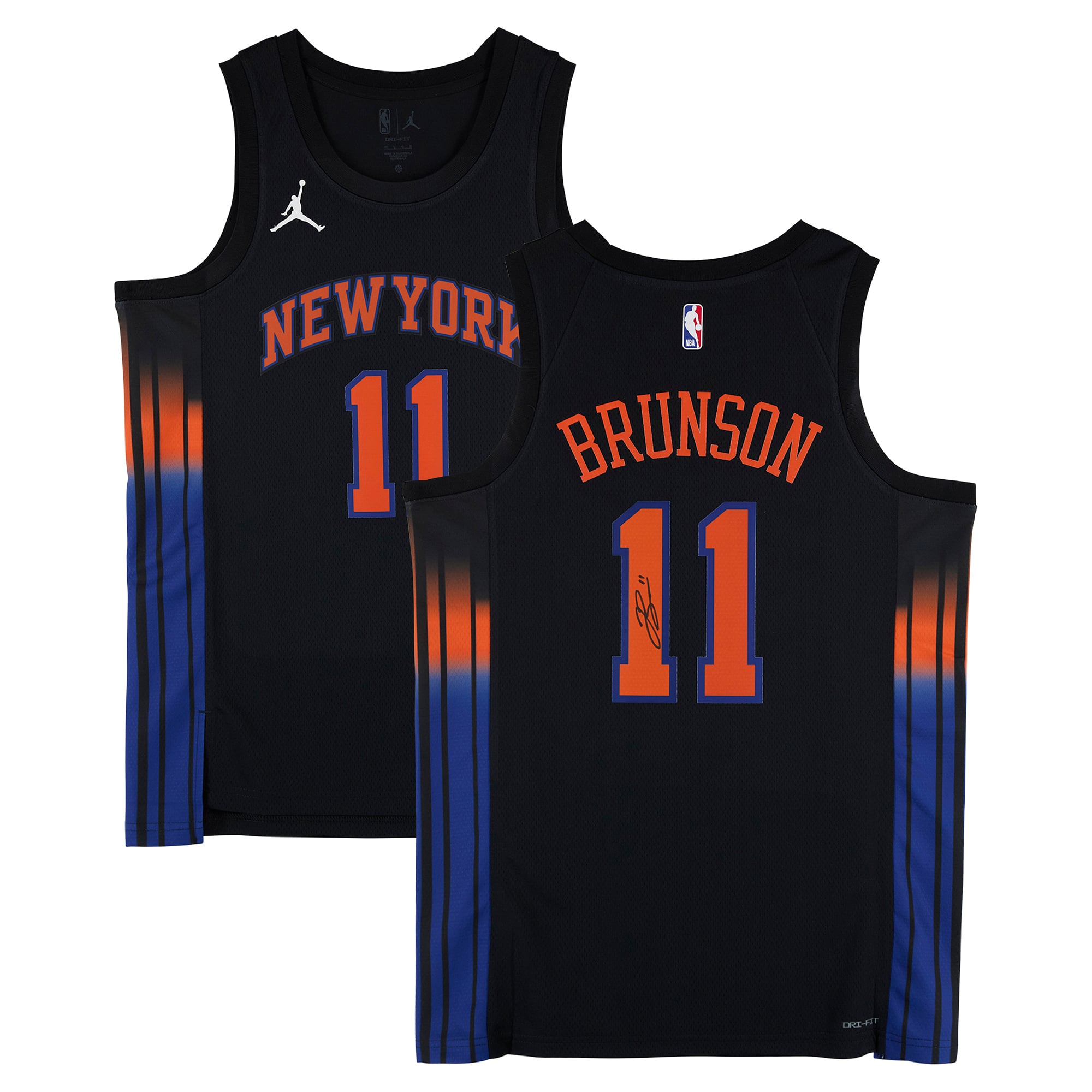 Jalen Brunson New York Knicks Autographed Fanatics Authentic Black ...