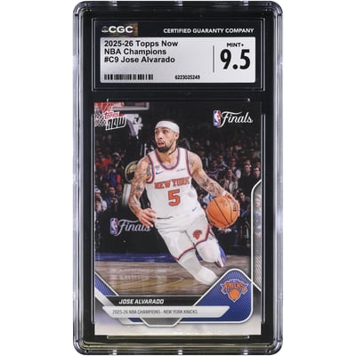Jose Alvarado New York Knicks 2025-26 Topps Now 25-26 NBA Champions #C9 CGC Authenticated MINT+ 9.5 Card