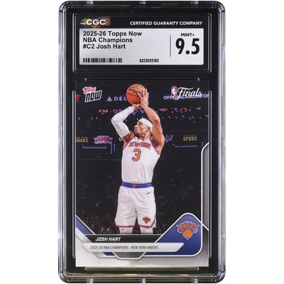 Josh Hart New York Knicks 2025-26 Topps Now 25-26 NBA Champions #C2 CGC Authenticated MINT+ 9.5 Card