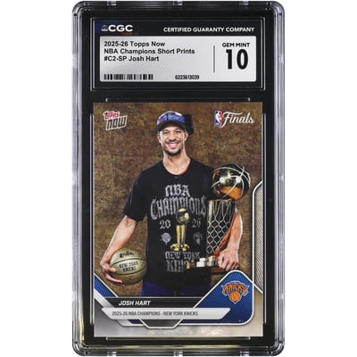Josh Hart New York Knicks 2025-26 Topps Now NBA Champions Short Prints #C2-SP CGC Authenticated GEM MINT 10 Card