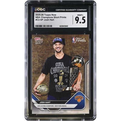 Josh Hart New York Knicks 2025-26 Topps Now NBA Champions Short Prints #C2-SP CGC Authenticated MINT+ 9.5 Card