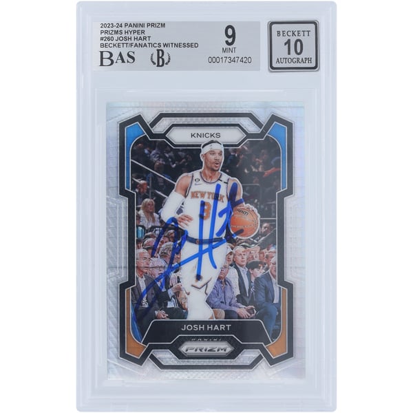 Josh Hart New York Knicks Autographed 2023-24 Panini Prizm Hyper 