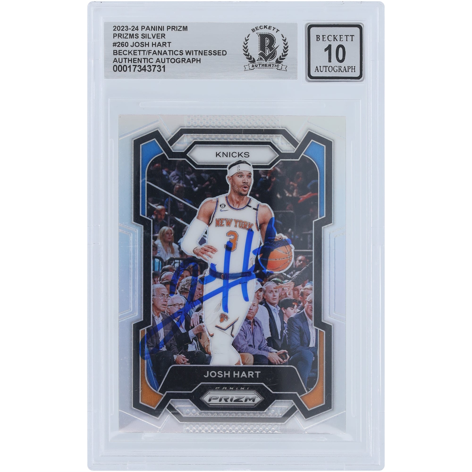 Josh Hart New York Knicks Autographed 2023-24 Panini Prizm Silver 