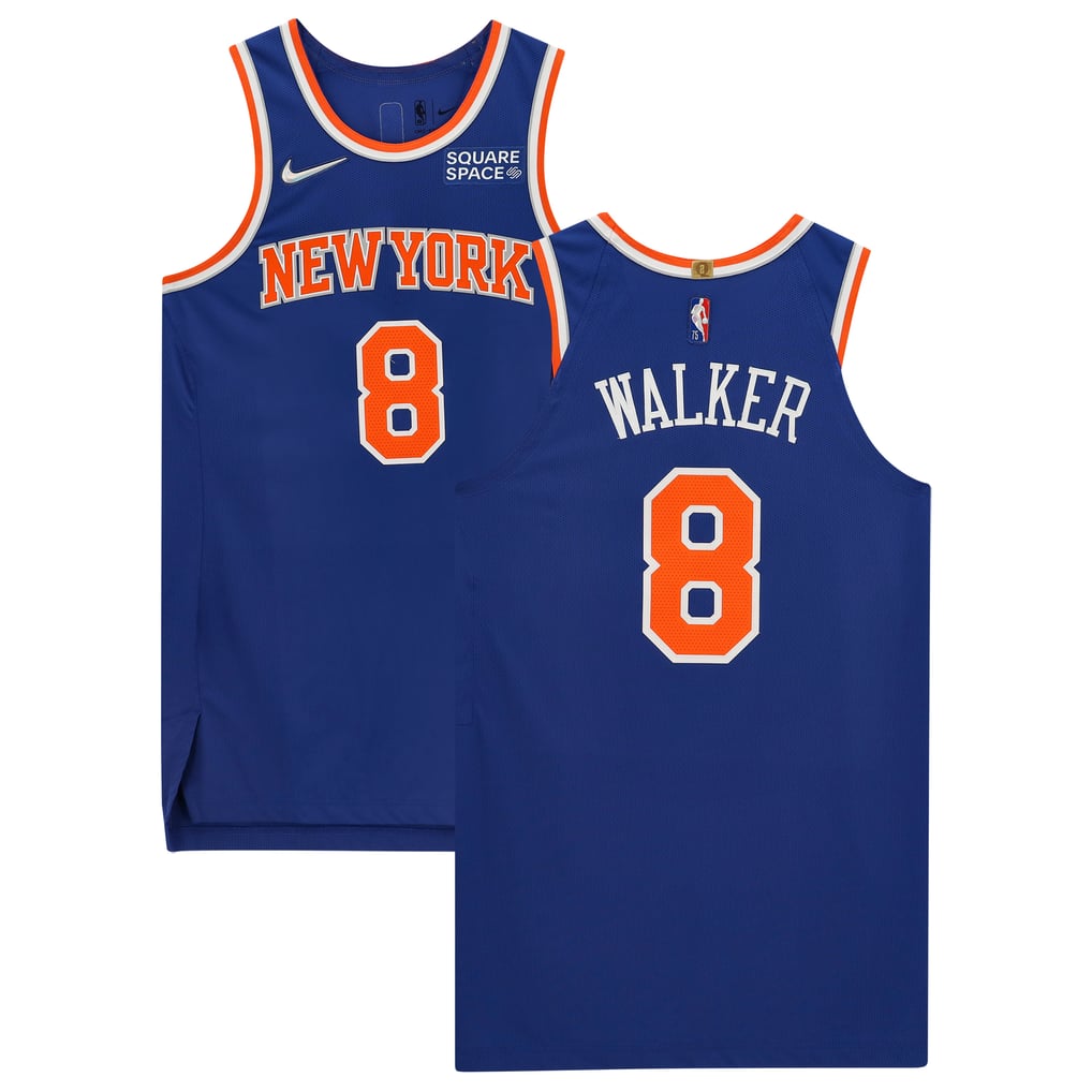 New York Knicks Kemba Walker Fanatics Authentic Blue Game-Used #8