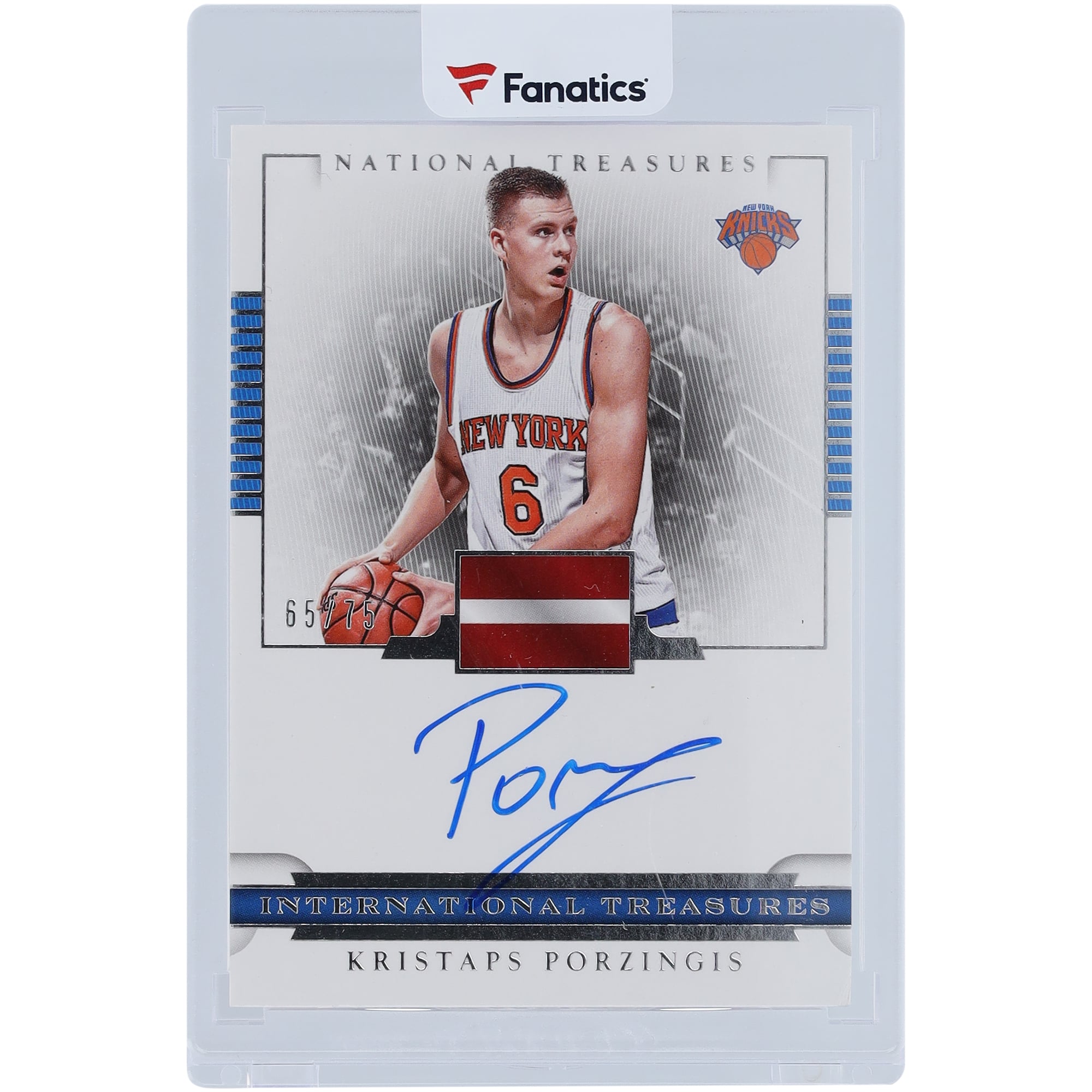 Kristaps Porzingis New York Knicks Autographed 2016-17 Panini 