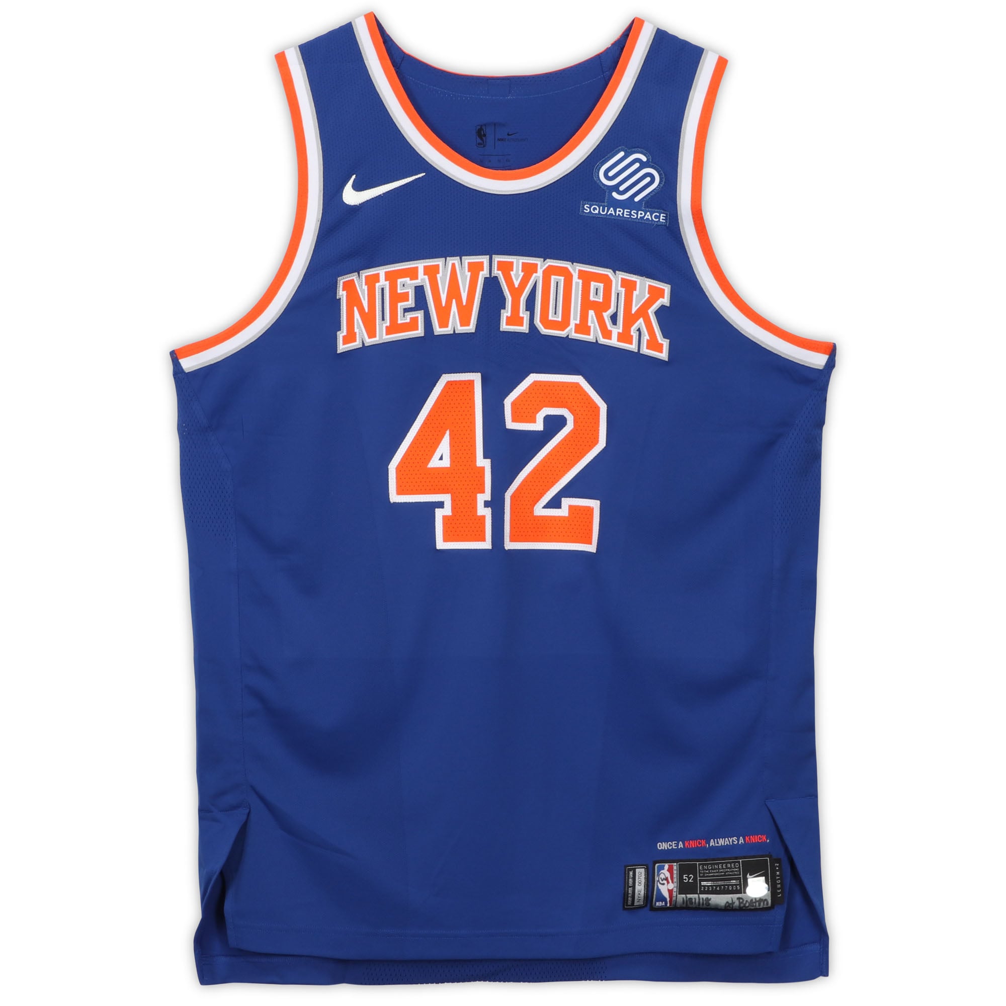 New York Knicks Lance Thomas Fanatics Authentic Game-Used #42 Blue