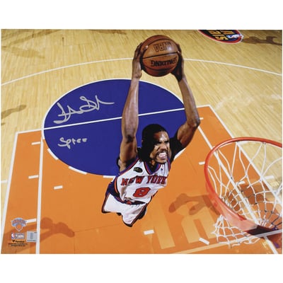 Latrell Sprewell New York Knicks Autographed Fanatics Authentic 16" x 20" NBA Finals Game 4 Dunking Photograph with "Spree" Inscription