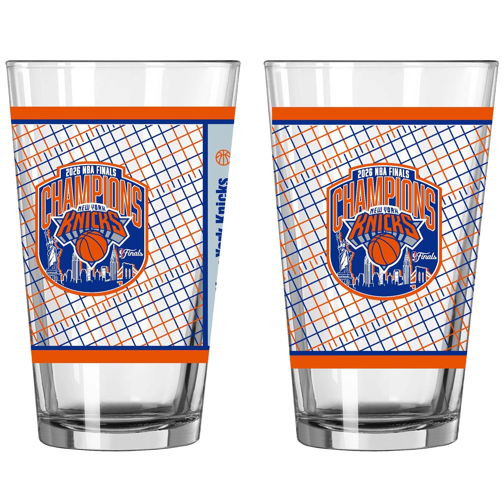 New York Knicks Logo Brands 2026 NBA Finals Champions Two-Piece 16oz ...
