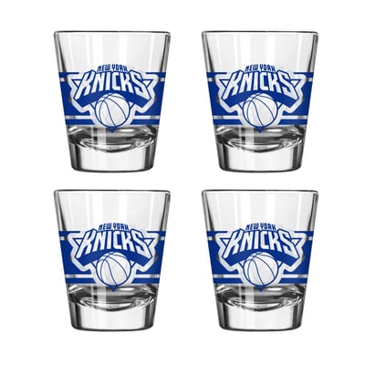 New York Knicks Logo Brands Four-Piece Stripe Shot Glass Set
