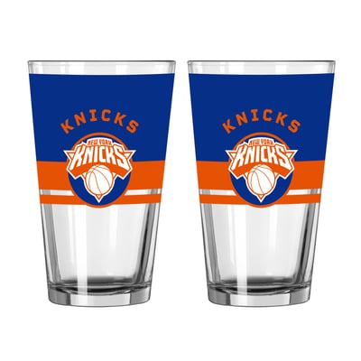 New York Knicks Logo Brands Two-Piece 16oz. Horizon Pint Glass Set