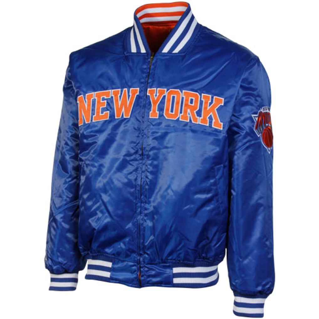 Majestic New York Knicks Reversible Satin Full Zip Jacket - Orange 