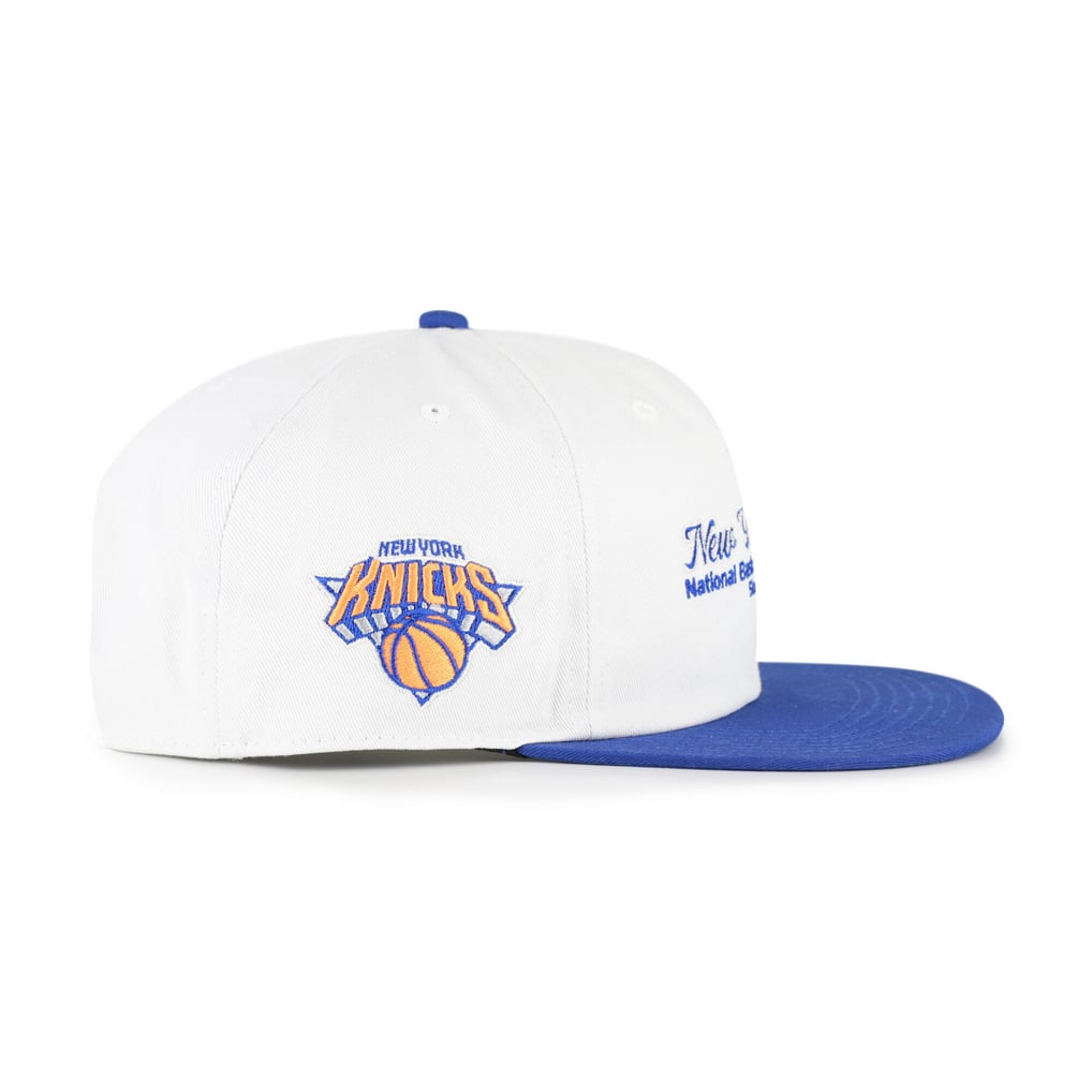 New York Knicks '47 Script Stack Captain Snapback Hat - Cream