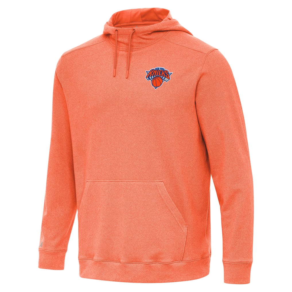 New York Knicks Antigua Cloud Pullover Hoodie - Heather Orange