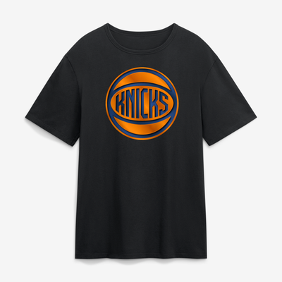 New York Knicks  Metallic Mascot T-Shirt - Black