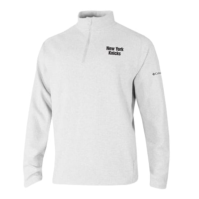 New York Knicks Columbia Swingcraft Tri-Blend Quarter-Zip Pullover - White